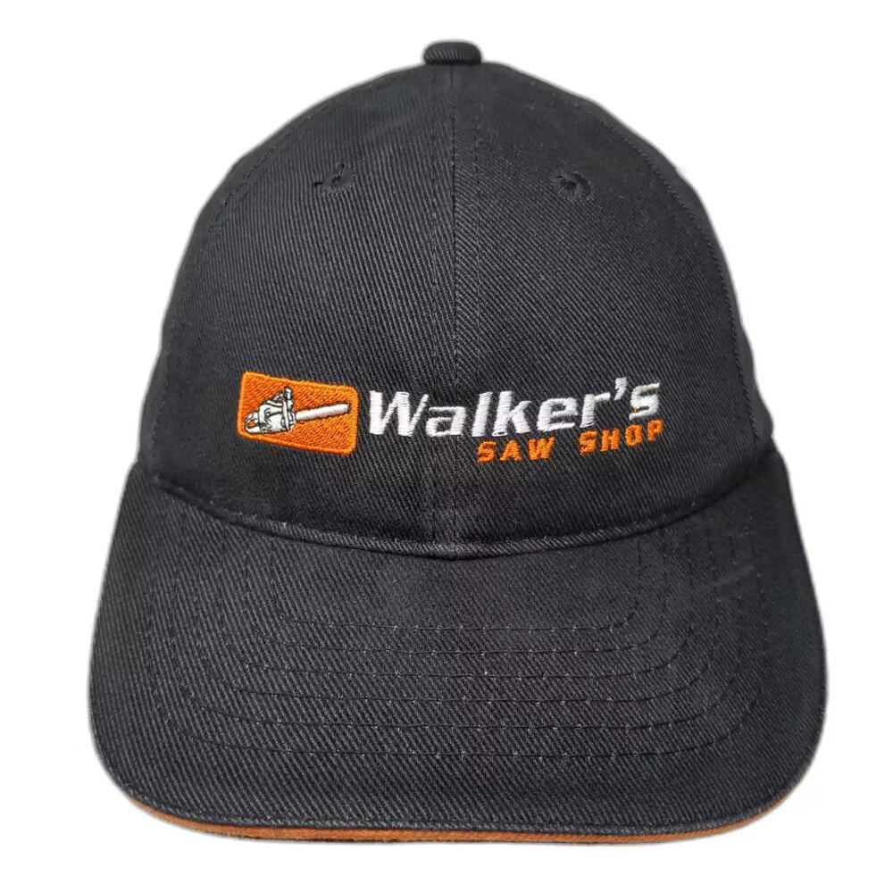 AJM International Walker's Saw Shop Baseball Cap Black Orange OS Hat Adjustable